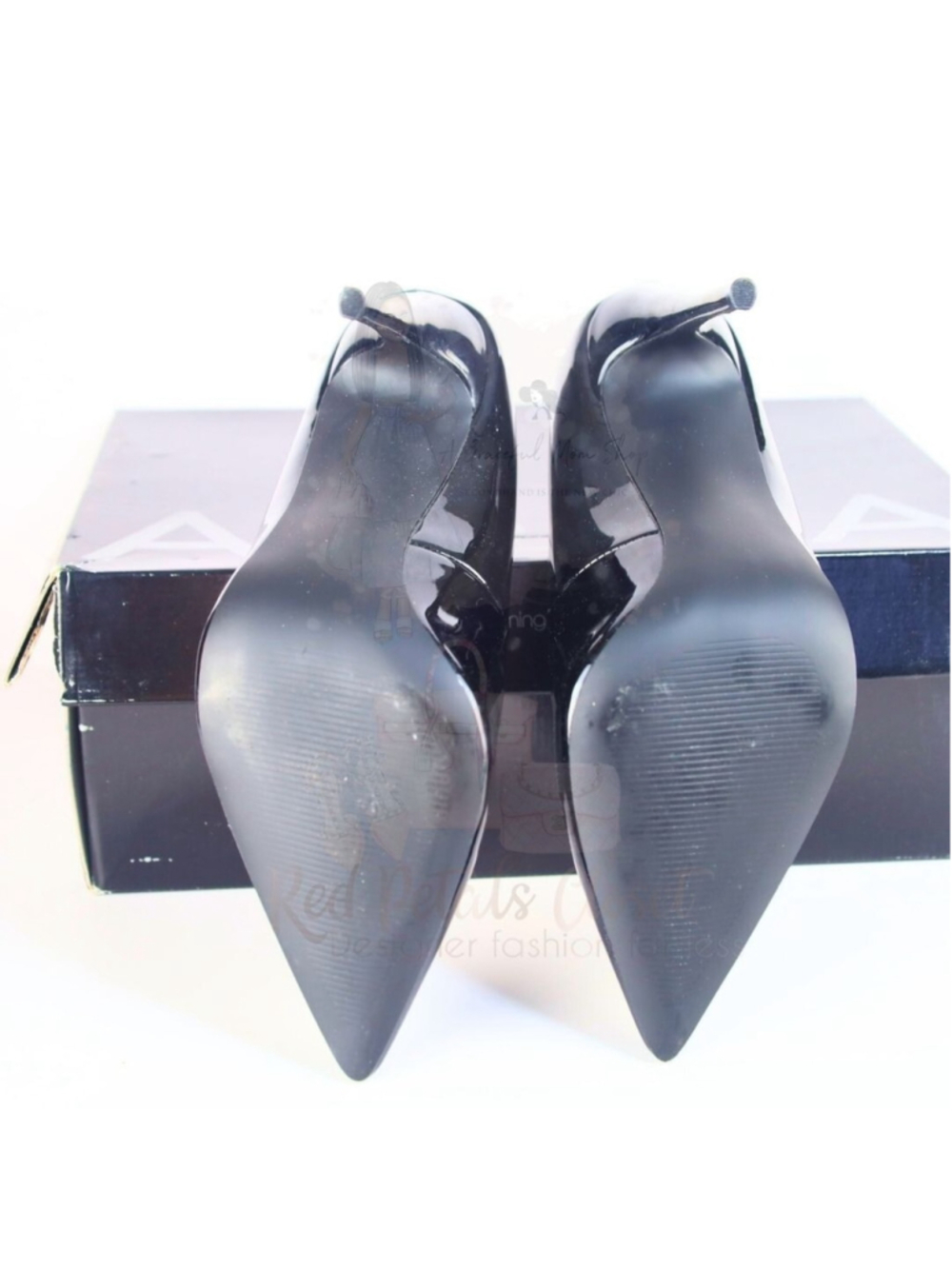 AQUA Women's Brit Pointed Toe Pumps Black - Size 7 - Picture 9 of 11